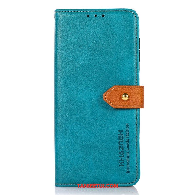 Etui Folio do Xiaomi 12T / 12T Pro Dwukolorowe Złote Zapięcie Khazneh