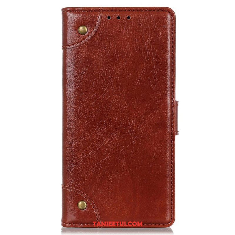 Etui Folio do Xiaomi 12T / 12T Pro Nity W Stylu Vintage Ze Skóry Nappa