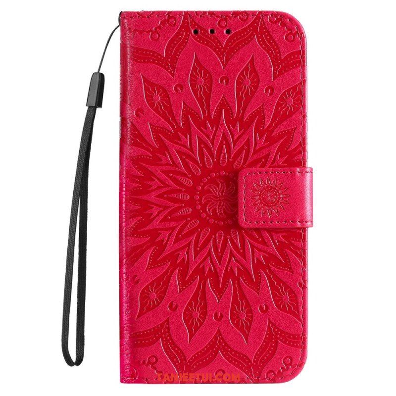 Etui Folio do Xiaomi 12T / 12T Pro z Łańcuch Paskowata Mandala