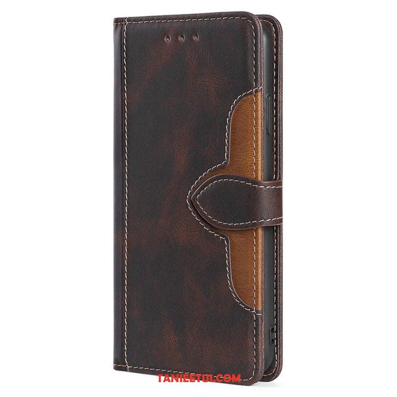 Etui Folio do Xiaomi 13 Pro Dwukolorowa Stylowa Sztuczna Skóra