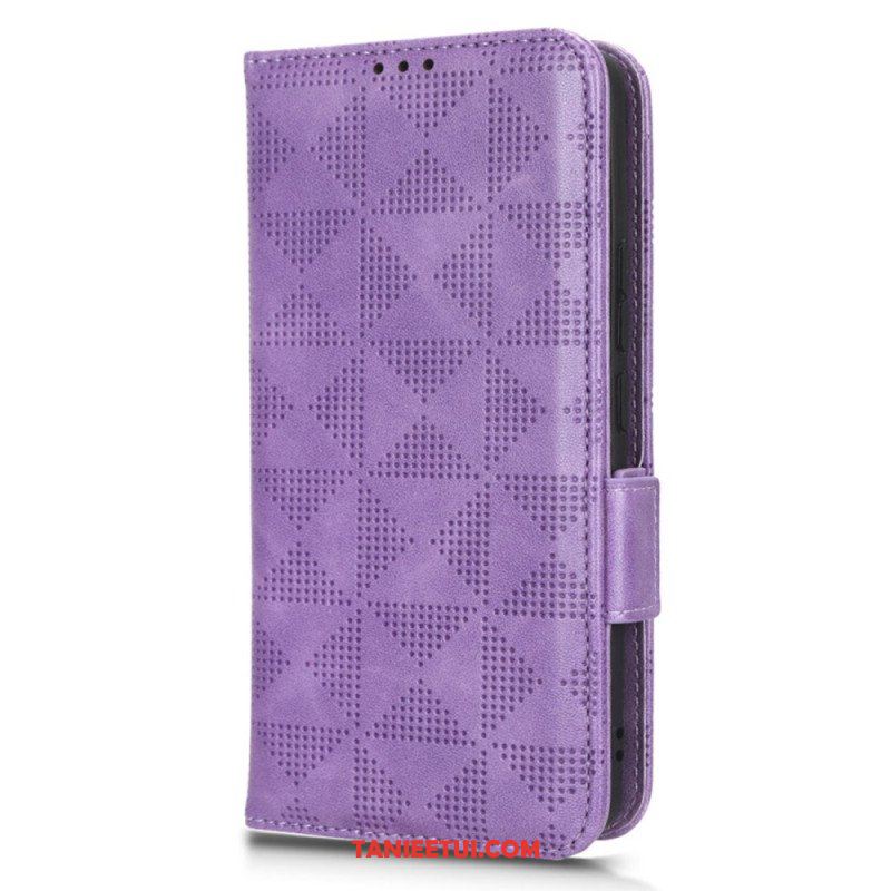 Etui Folio do Xiaomi 13 Trójkąty Ze Smyczą