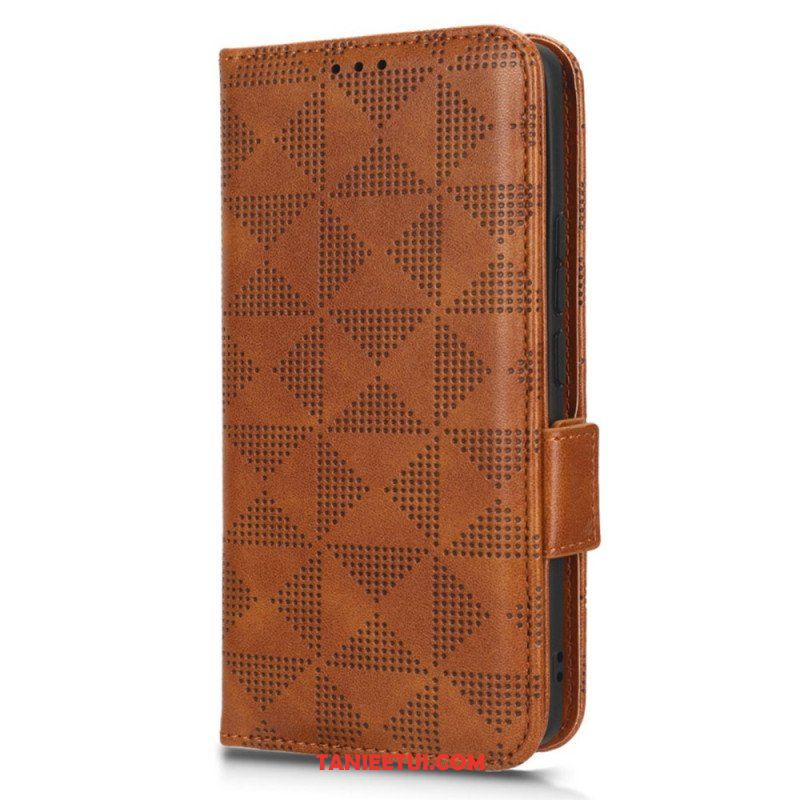 Etui Folio do Xiaomi 13 Trójkąty Ze Smyczą