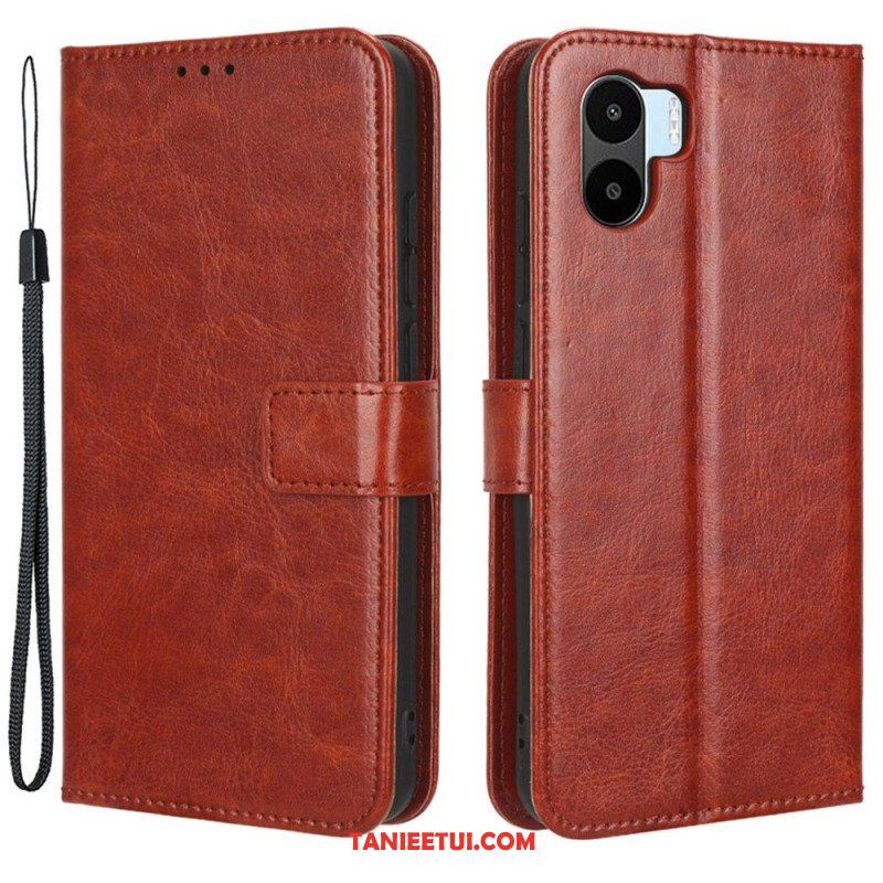Etui Folio do Xiaomi Redmi A1 Błyszcząca Sztuczna Skóra