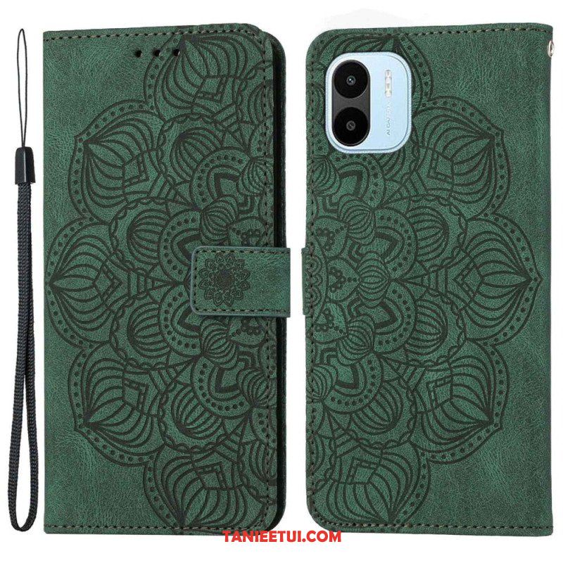 Etui Folio do Xiaomi Redmi A1 z Łańcuch Paskowata Mandala