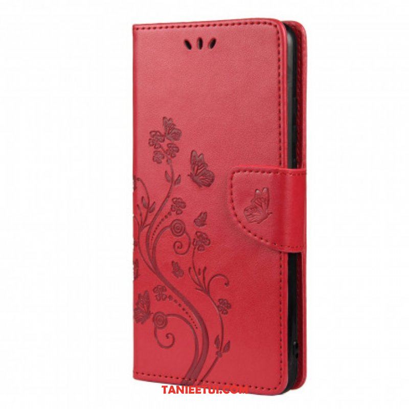 Etui Folio do Xiaomi Redmi Note 10 / 10S Azjatyckie Motyle I Kwiaty