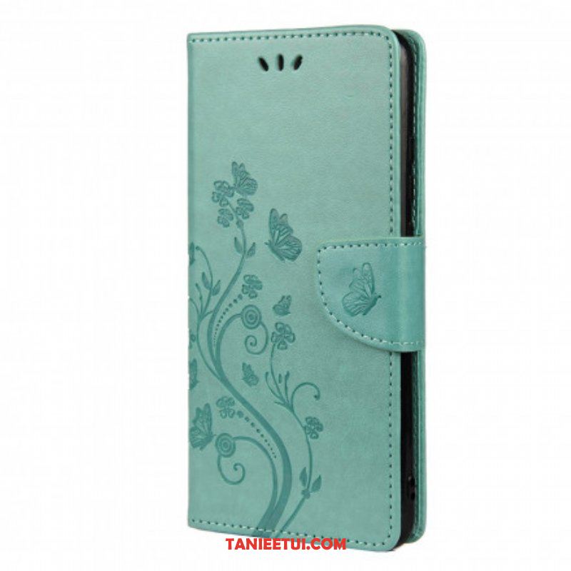 Etui Folio do Xiaomi Redmi Note 10 / 10S Azjatyckie Motyle I Kwiaty