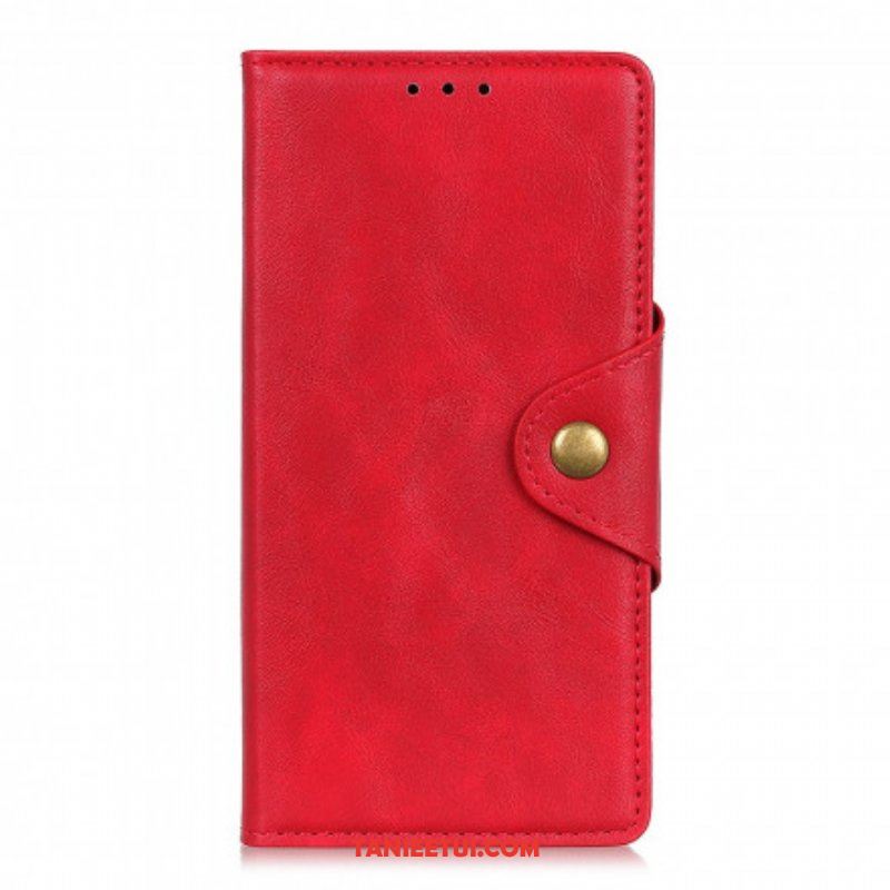 Etui Folio do Xiaomi Redmi Note 10 5G Guzik Ze Sztucznej Skóry