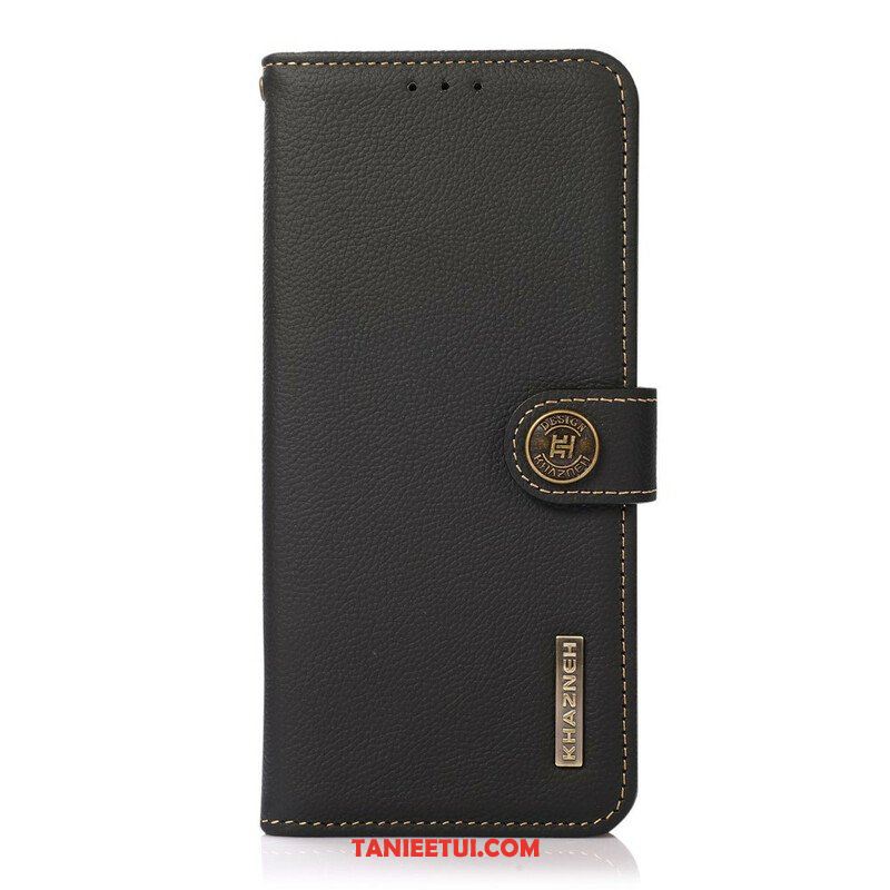 Etui Folio do Xiaomi Redmi Note 10 5G Prawdziwa Skóra Khazneh Rfid