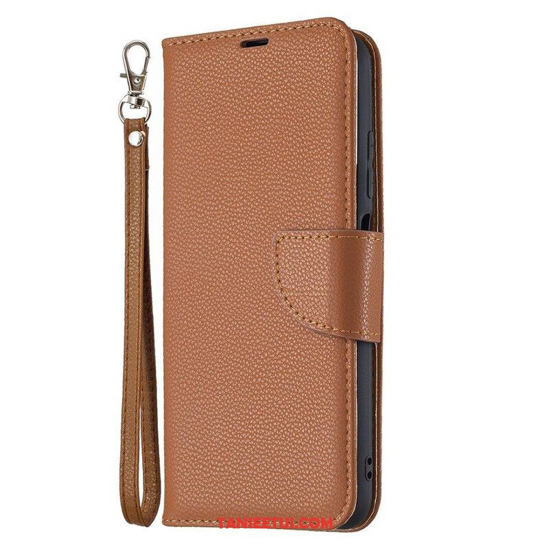 Etui Folio do Xiaomi Redmi Note 10 5G Skórzany Futerał Liczi Rabat Ukośne