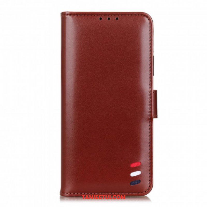 Etui Folio do Xiaomi Redmi Note 10 5G Trójkolorowy Efekt Skóry