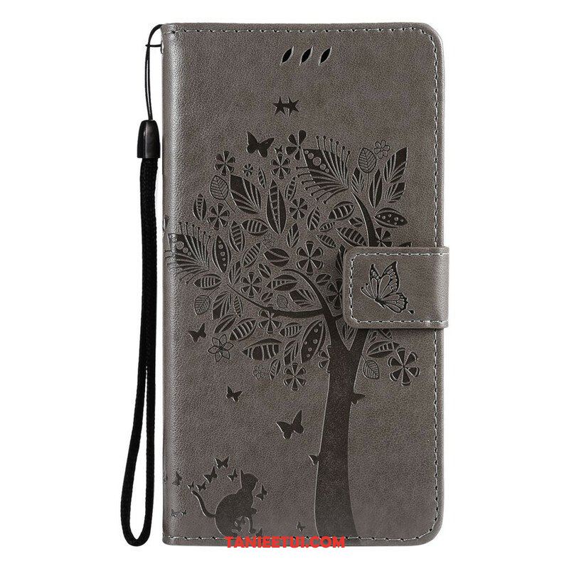 Etui Folio do Xiaomi Redmi Note 10 5G z Łańcuch Smycz Na Jawie