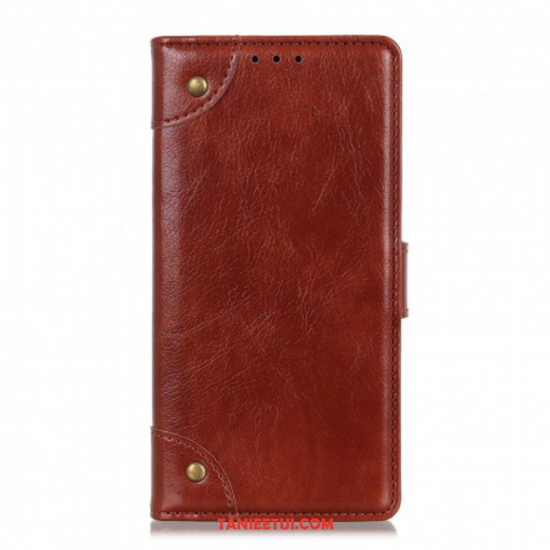 Etui Folio do Xiaomi Redmi Note 10 Pro Nity W Stylu Vintage Ze Skóry Nappa