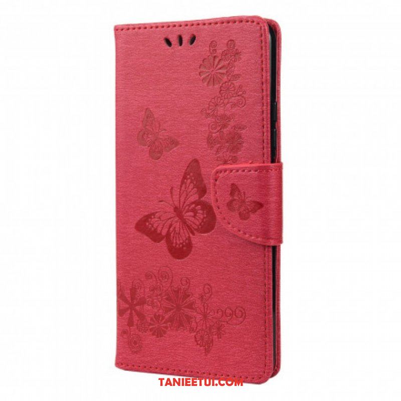 Etui Folio do Xiaomi Redmi Note 10 Pro Tylko Motyle Ze Smyczą