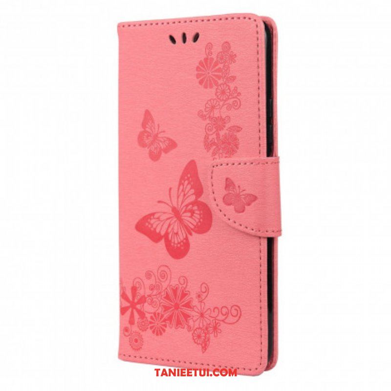 Etui Folio do Xiaomi Redmi Note 10 Pro Tylko Motyle Ze Smyczą