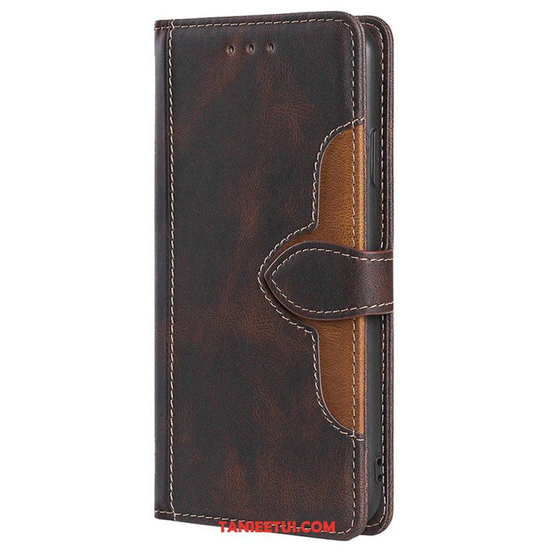 Etui Folio do Xiaomi Redmi Note 11 / 11S Dwukolorowa Stylowa Sztuczna Skóra