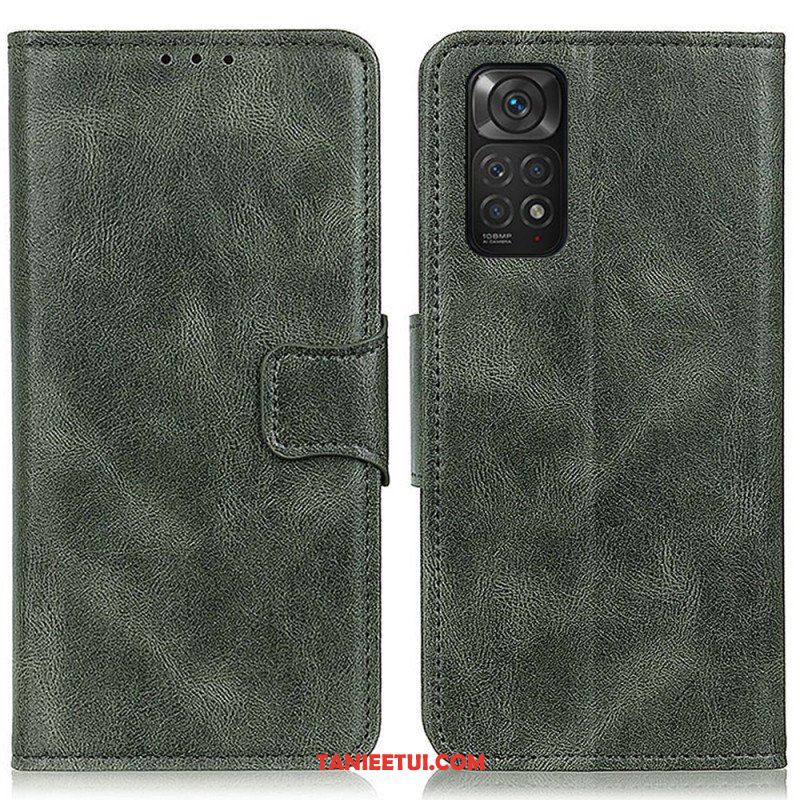 Etui Folio do Xiaomi Redmi Note 11 / 11S Dwustronne Zapięcie Z Efektem Skóry