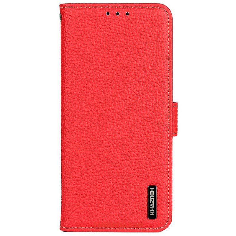 Etui Folio do Xiaomi Redmi Note 11 / 11S Khazneh Skóra Liczi