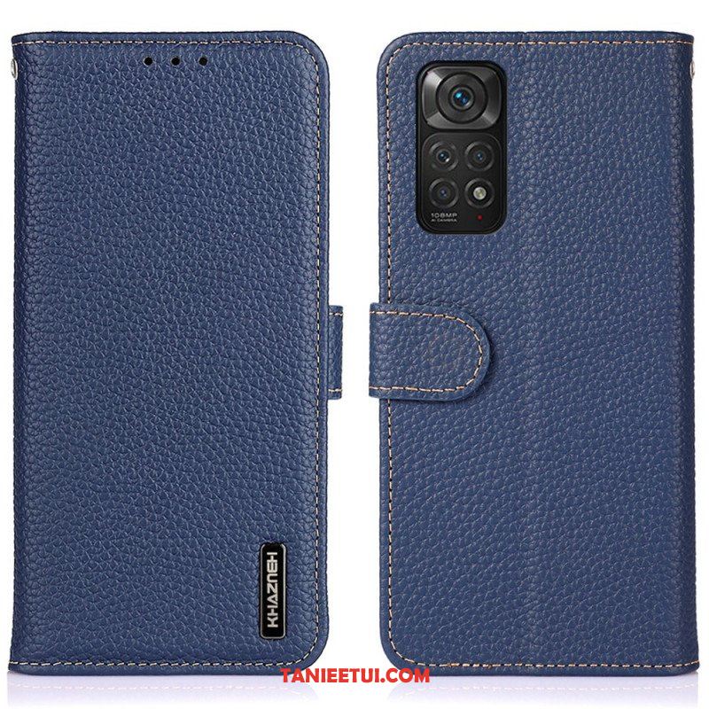 Etui Folio do Xiaomi Redmi Note 11 / 11S Khazneh Skóra Liczi