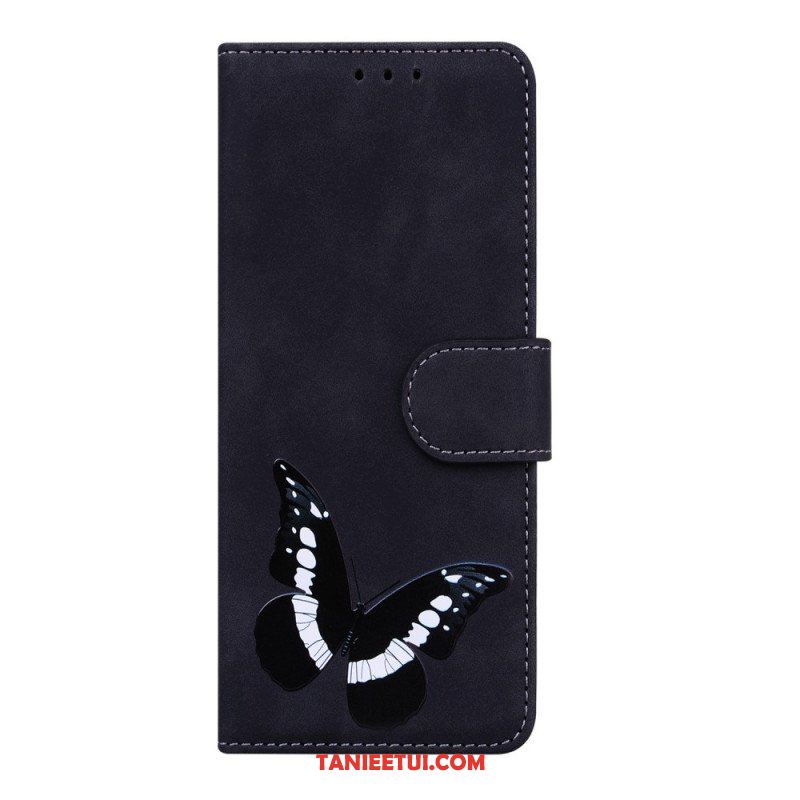 Etui Folio do Xiaomi Redmi Note 11 / 11S Motyl Dotykający Skóry