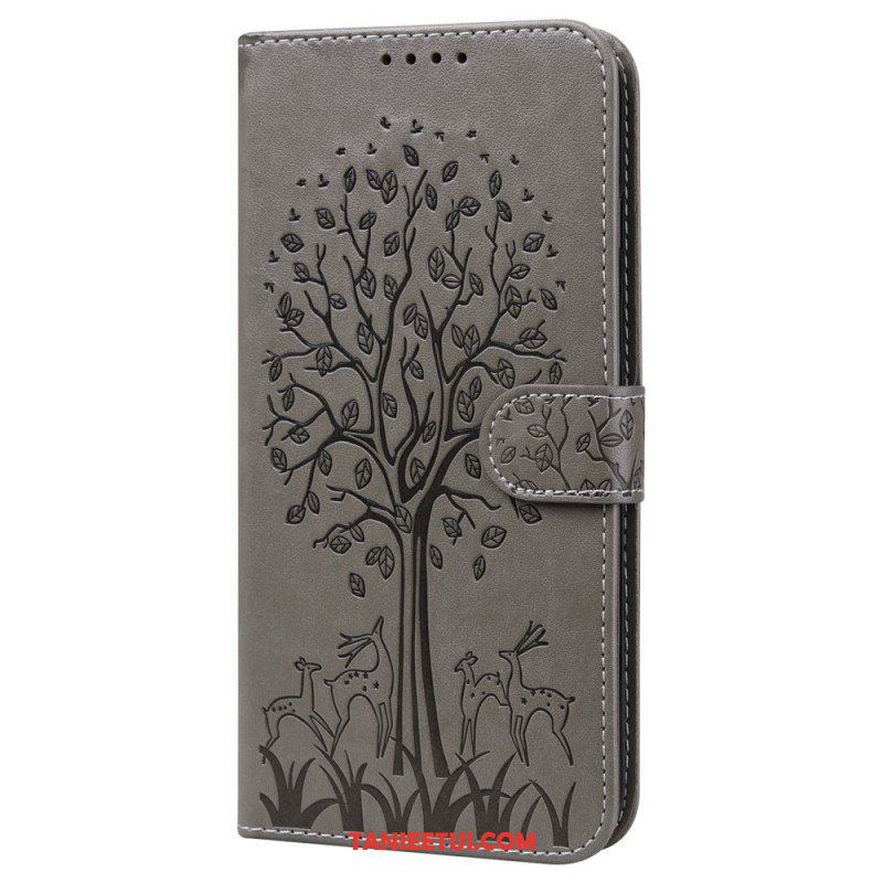Etui Folio do Xiaomi Redmi Note 11 Pro / 11 Pro 5G Drzewo I Jeleń