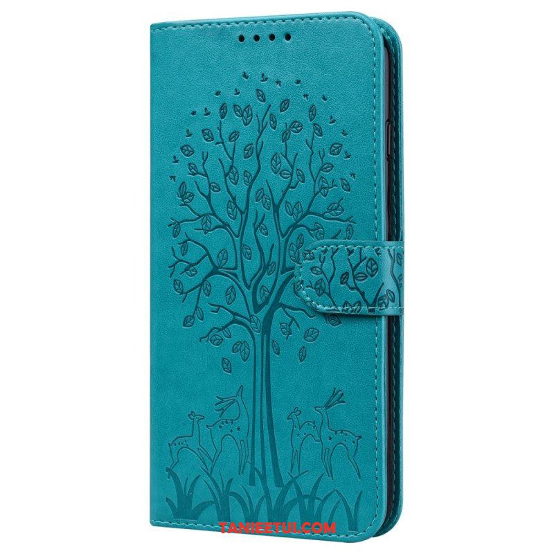 Etui Folio do Xiaomi Redmi Note 11 Pro / 11 Pro 5G Drzewo I Jeleń