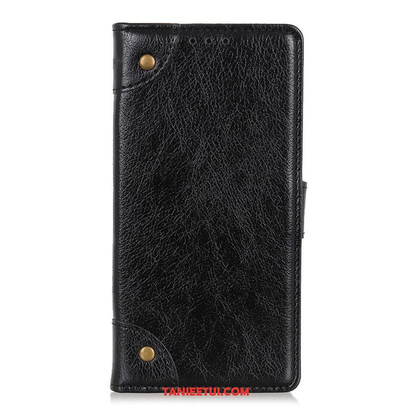 Etui Folio do Xiaomi Redmi Note 11 Pro / 11 Pro 5G Nity W Stylu Vintage Ze Skóry Nappa