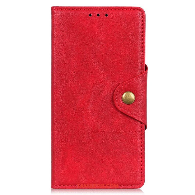 Etui Folio do Xiaomi Redmi Note 11 Pro Plus 5G Guzik Ze Sztucznej Skóry