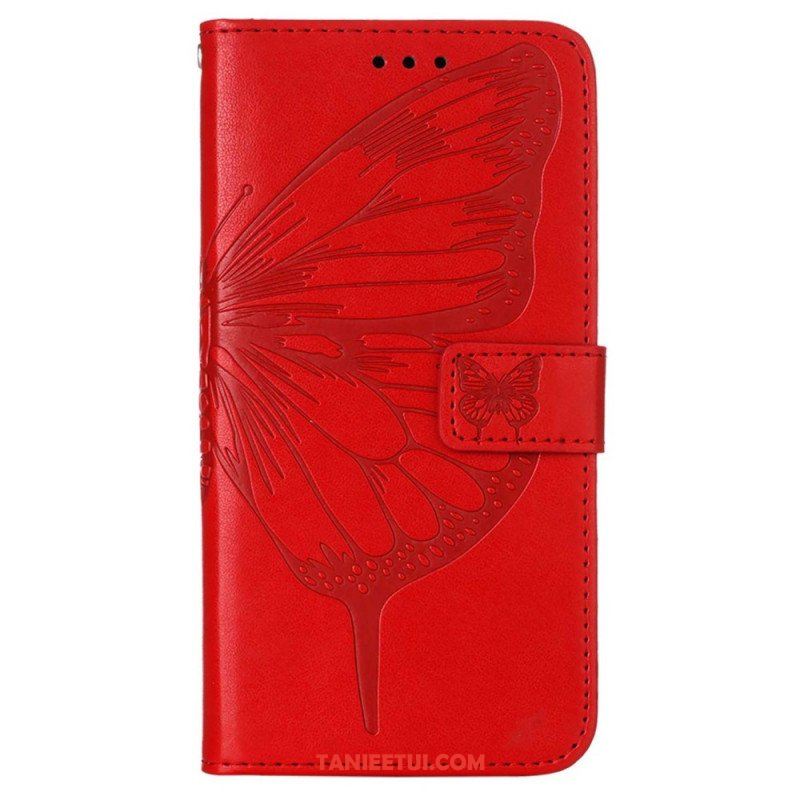 Etui Folio do Xiaomi Redmi Note 11 Pro Plus 5G Projekt Motyla Ze Smyczą