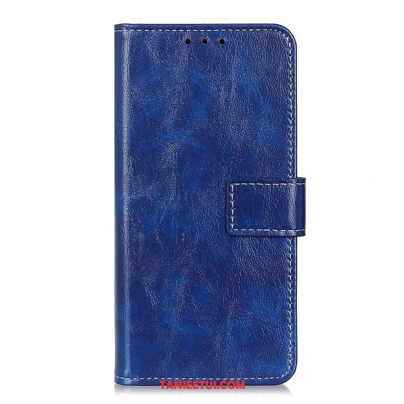 Etui Folio do Xiaomi Redmi Note 12 4G Lakierowana Z Widocznymi Szwami