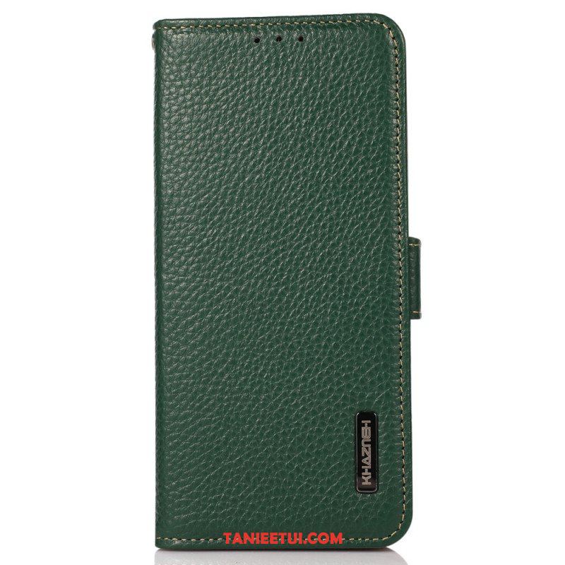 Etui Folio do Xiaomi Redmi Note 12 4G Skóra Liczi Khazneh Rfid