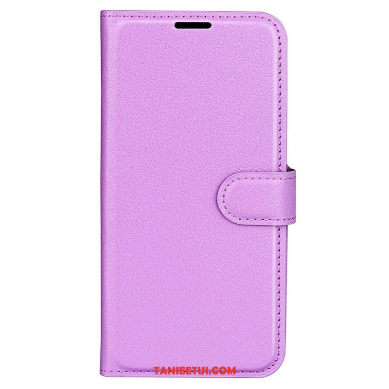 Etui Folio do Xiaomi Redmi Note 12 5G Klasyczny Efekt Skóry Liczi