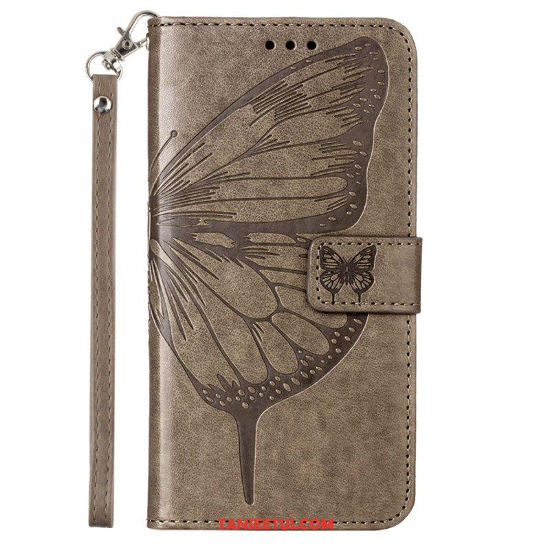 Etui Folio do Xiaomi Redmi Note 12 5G Kwiatowy Motyl