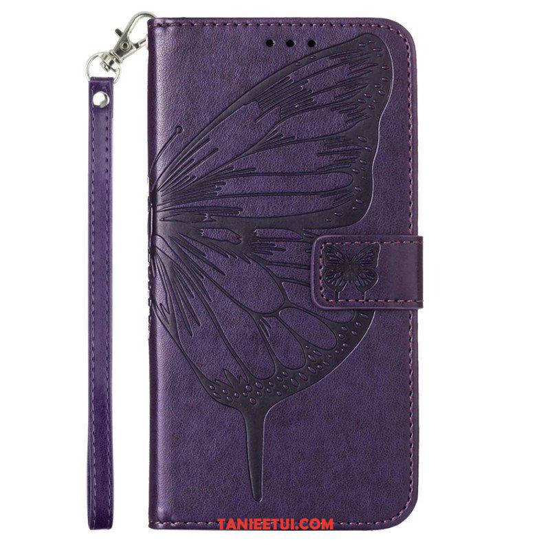 Etui Folio do Xiaomi Redmi Note 12 5G Kwiatowy Motyl