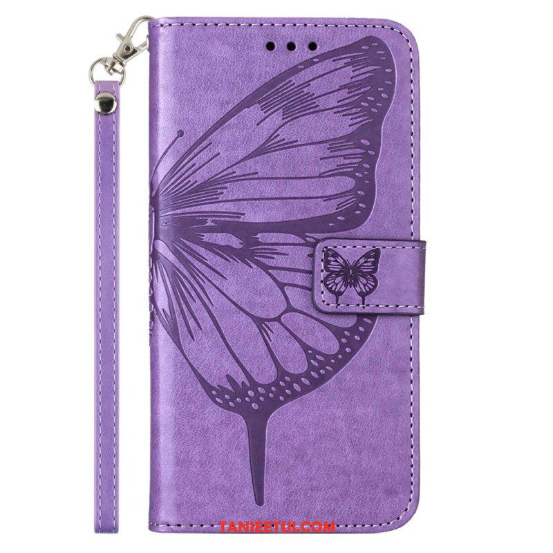 Etui Folio do Xiaomi Redmi Note 12 5G Kwiatowy Motyl