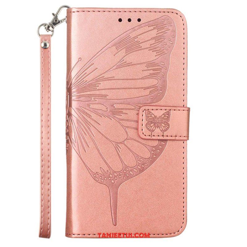 Etui Folio do Xiaomi Redmi Note 12 5G Kwiatowy Motyl