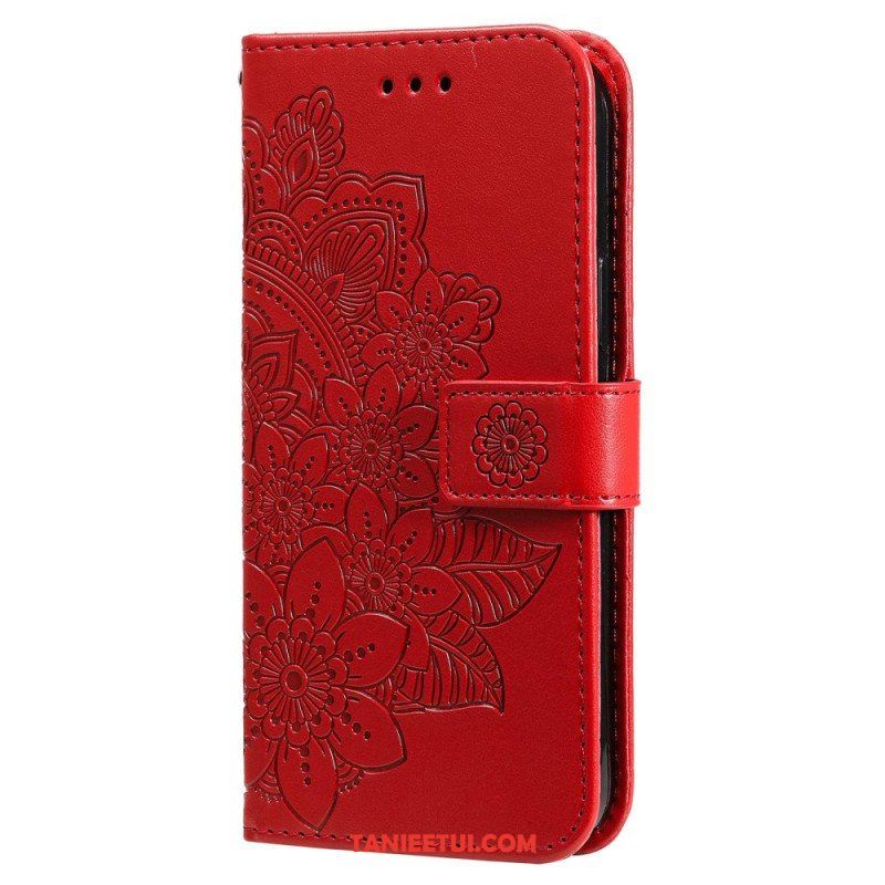 Etui Folio do Xiaomi Redmi Note 12 5G z Łańcuch Mandala Kwiatowa Na Pasku