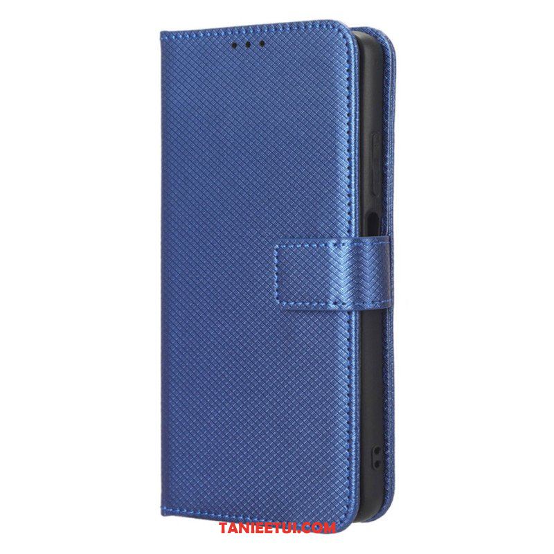 Etui Folio do Xiaomi Redmi Note 12 Pro Plus z Łańcuch Stylowa Sztuczna Skóra Z Paskami