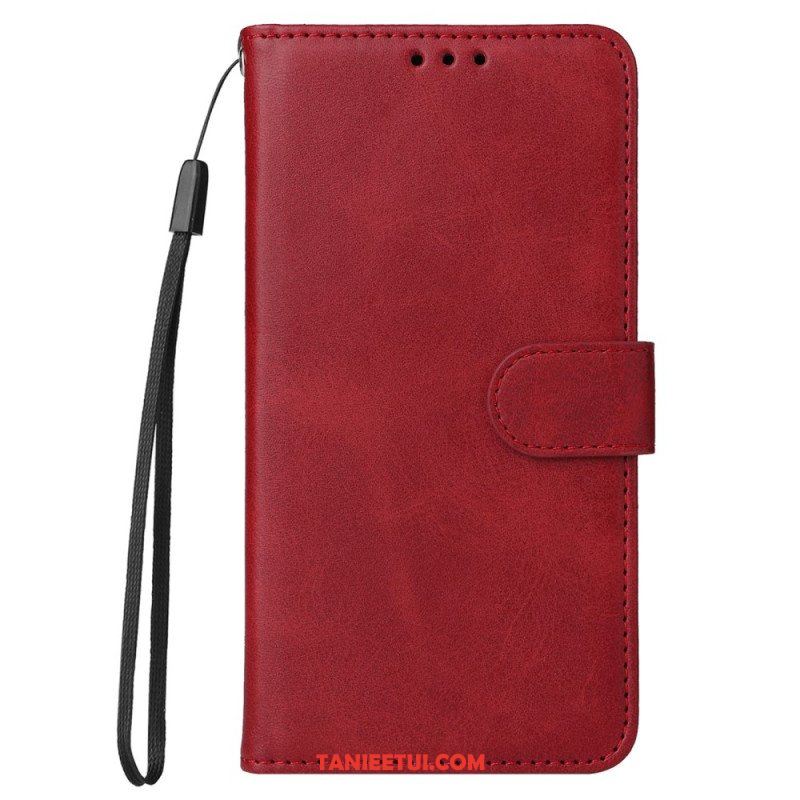 Etui Folio do Xiaomi Redmi Note 12 Pro Plus z Łańcuch Zwykły Z Paskiem