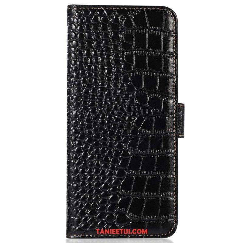 Etui Folio do Xiaomi Redmi Note 12 Pro Rfid W Stylu Krokodyla