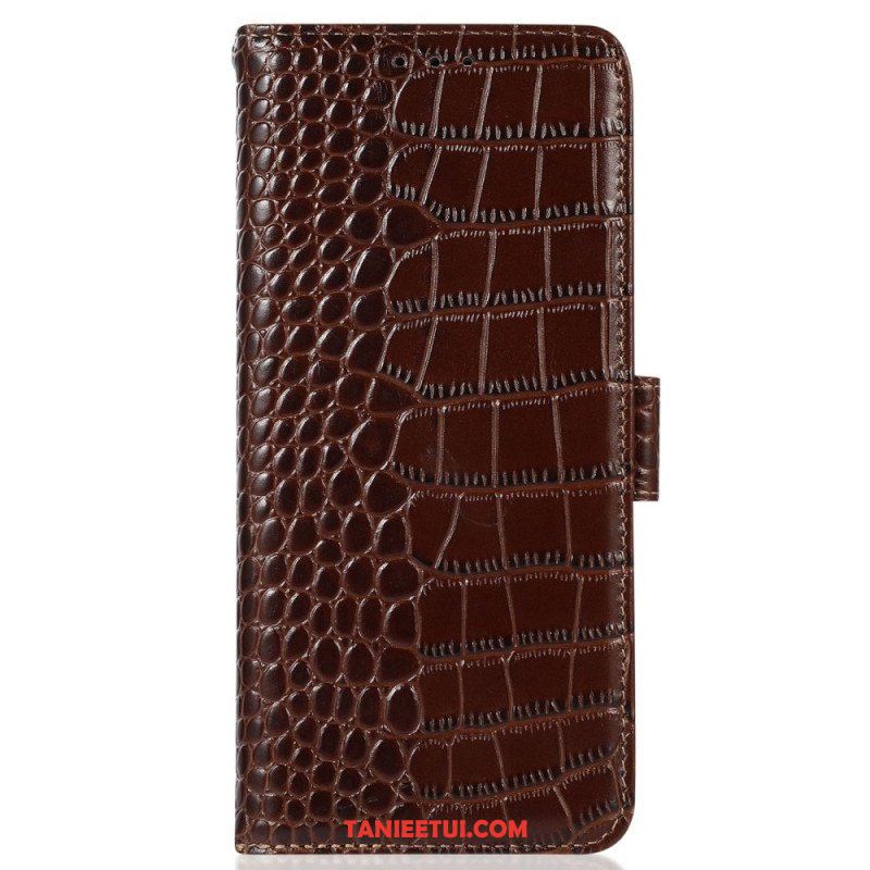 Etui Folio do Xiaomi Redmi Note 12 Pro Rfid W Stylu Krokodyla