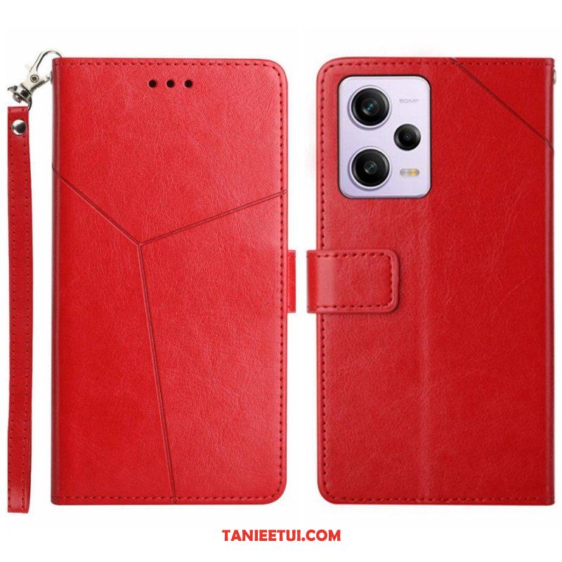 Etui Folio do Xiaomi Redmi Note 12 Pro z Łańcuch Projekt Z Paskami Y