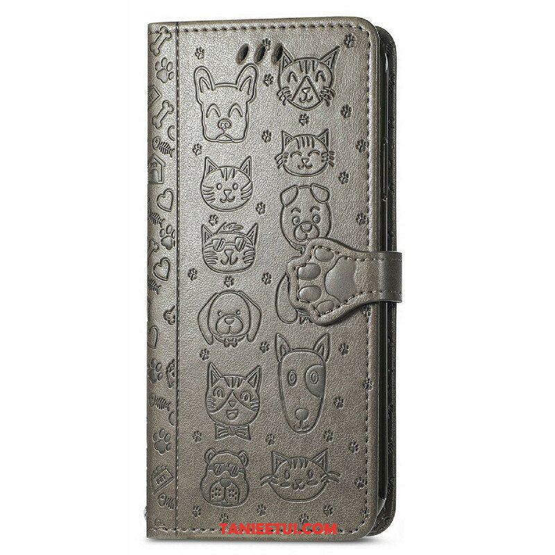 Etui Folio do iPhone 13 Mini Animowane Zwierzęta