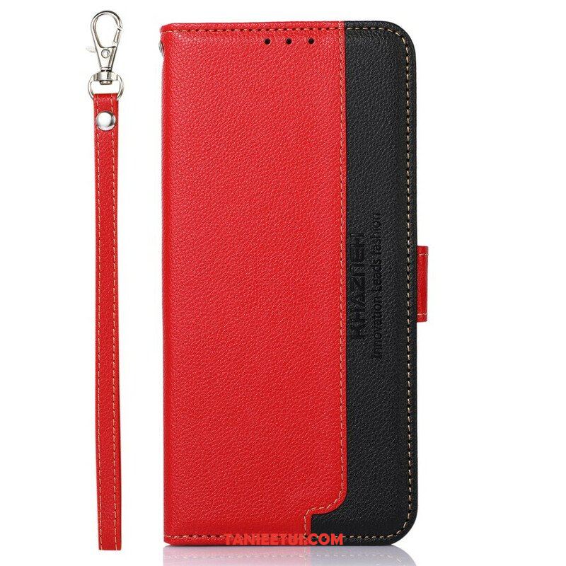 Etui Folio do iPhone 13 Mini Rfid Khazneh W Stylu Liczi