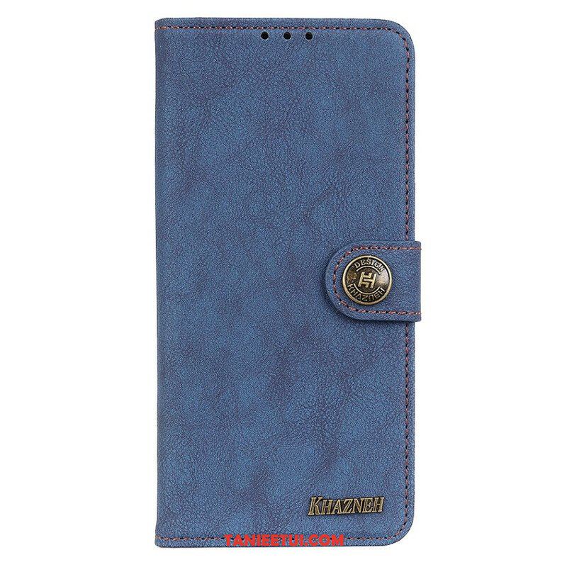 Etui Folio do iPhone 13 Pro Khazneh Dwoina Ze Sztucznej Skóry W Stylu Retro