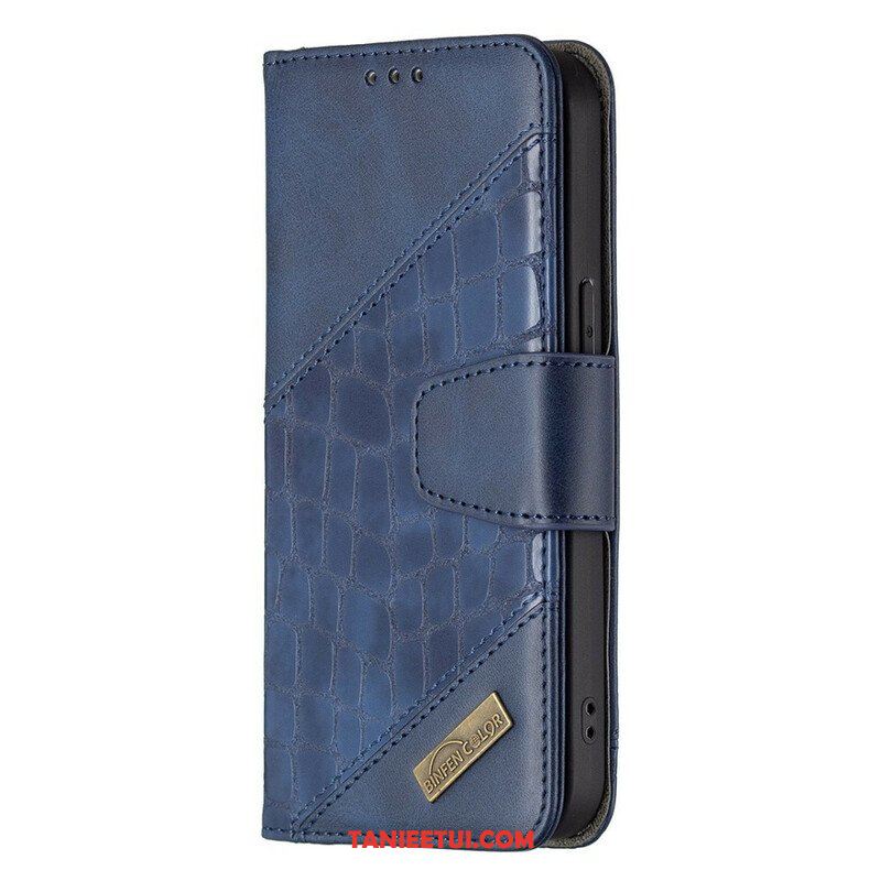 Etui Folio do iPhone 13 Pro Klasyczny Efekt Skóry Krokodyla