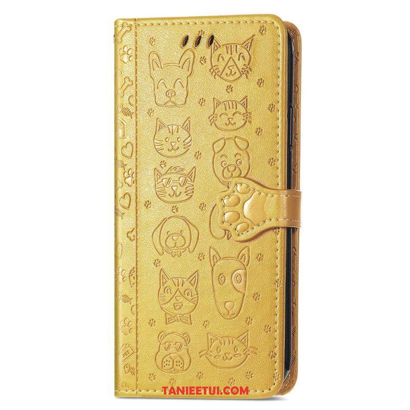 Etui Folio do iPhone 14 Animowane Zwierzęta