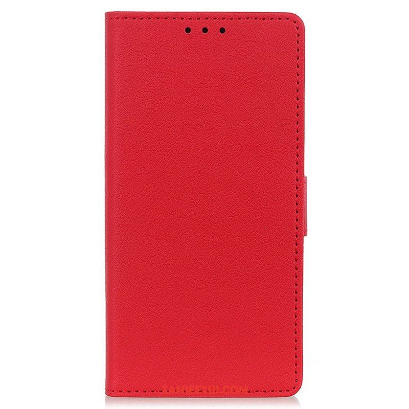 Etui Folio do iPhone 14 Klasyczna Sztuczna Skóra