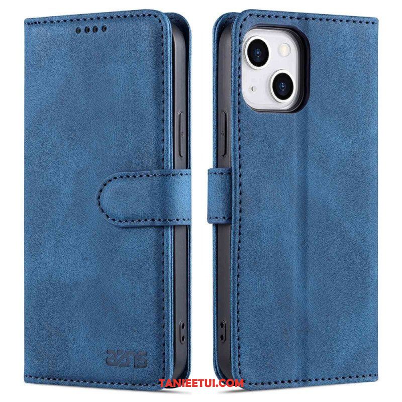 Etui Folio do iPhone 14 Plus Efekt Skóry Azns