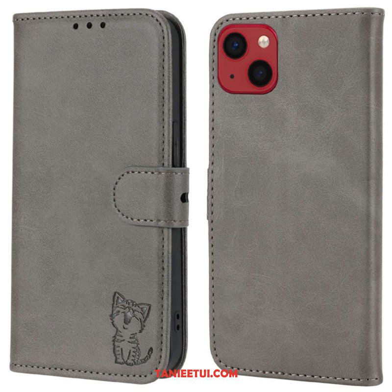 Etui Folio do iPhone 14 Plus Kotek