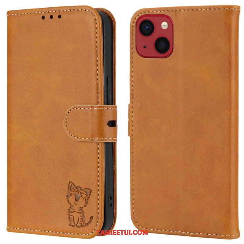 Etui Folio do iPhone 14 Plus Kotek